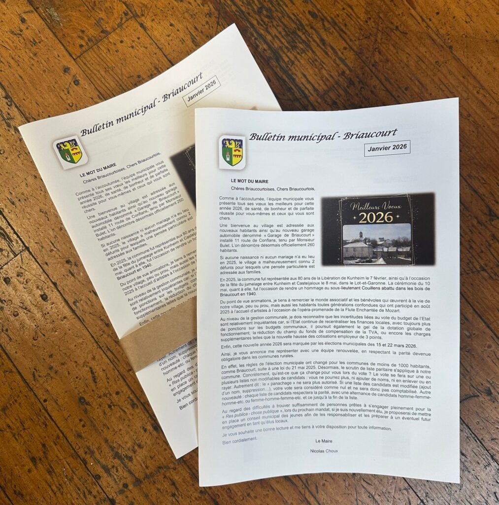 [BRIAUCOURT] Bulletin municipal
